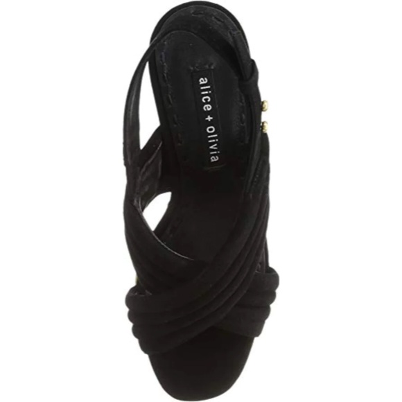 Alice + Olivia Charlize Wedge Slingback Cork Heels - Picture 2 of 7